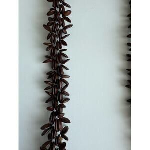 1960 MCM‎ Hawaiian Vintage Brown Koa Appleseed Necklace Boho Natural Earthy